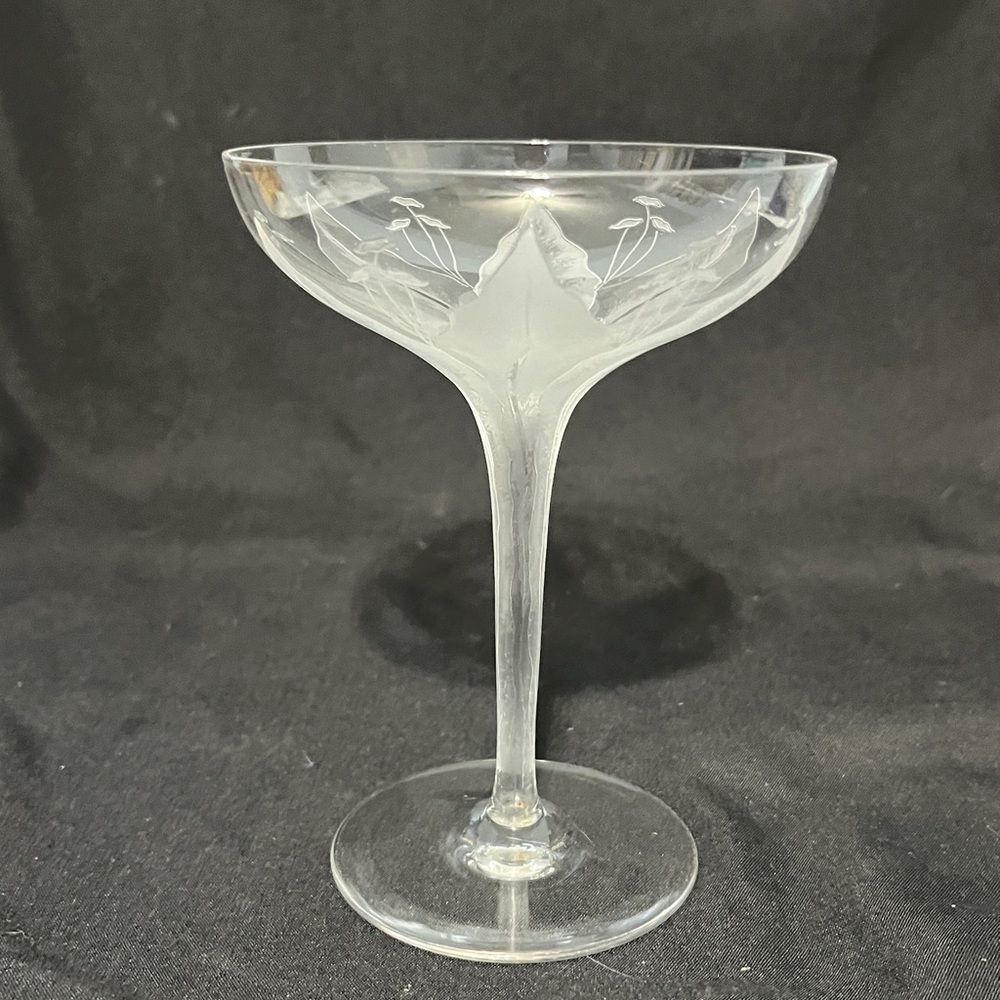 Antique Dorflinger LILY Champagne coupe. Set of four - Picture 3 of 6